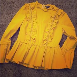 Ruffled long sleeve blouse